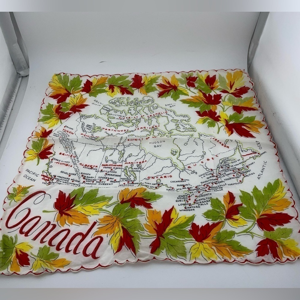 Vintage Souvenir Handkerchief from Canada​​​​​​​​​​​​​